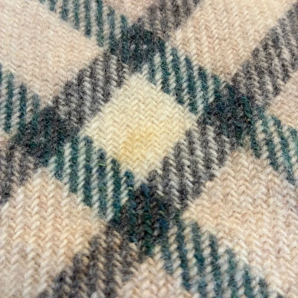 Vtg Royal Scot Wool Blanket Plaid Samuel Tweed Britain Fringe Cabin Farmhouse